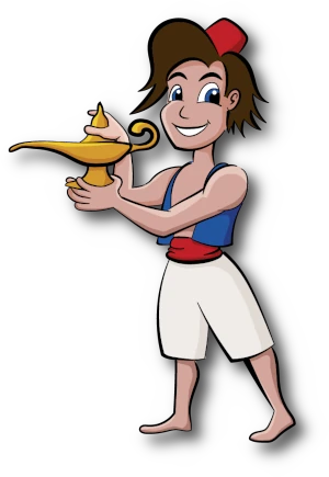 Maskottchen der Aladin-Kartons GmbH